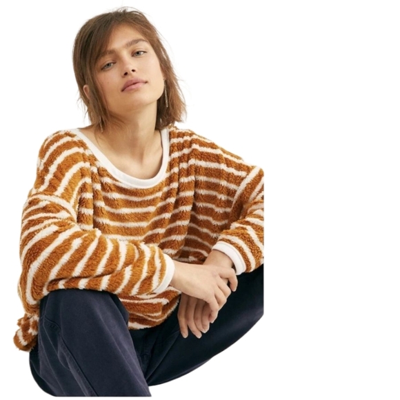 FREE PEOPLE Breton Striped Pullover Long Sleeve Sweater - Picture 2 of 13